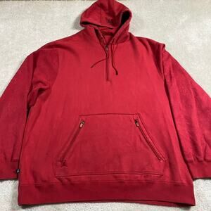 Air Jordan Hoodie Mens 3XL Red 1/4 Zip Heavyweight Sporty Basketball Pullover